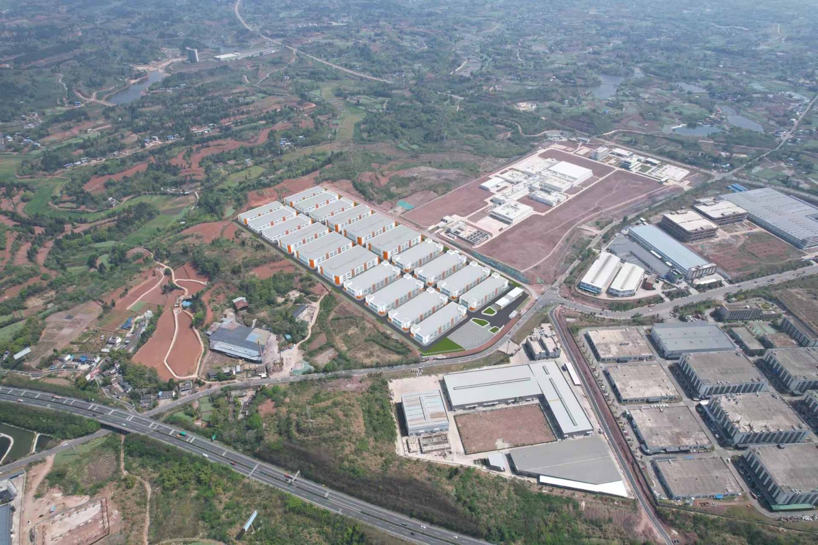 成都仁壽華盛興邦食品產業園新建鋼結構廠房出售
